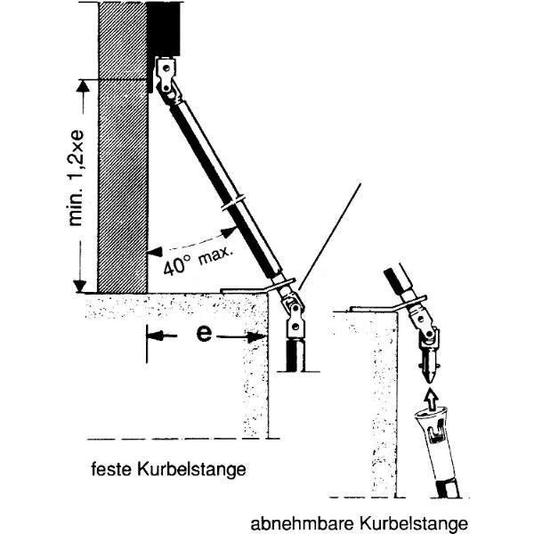 GEZE OL90N/OL95 Gelenkübertragung, Stahl verzinkt