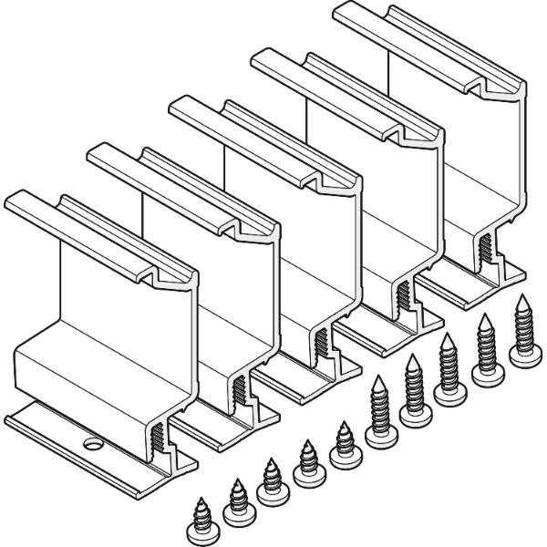 Hawa Blendenbefestigungsteile HAWA-Frontslide 60/A 60/matic für Abdeckblende Alu