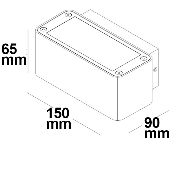 ISOLED LED Wandleuchte Up&Down 4x3W CREE IP54 silbergrau warmweiß