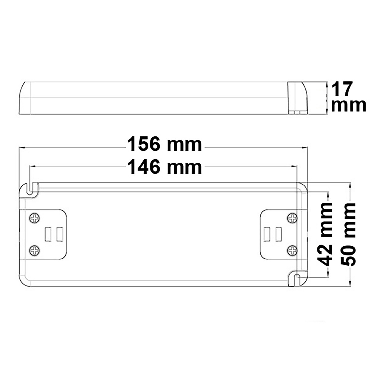 ISOLED LED Trafo 12V/DC 0-30W SELV ultraflach ultraschmal