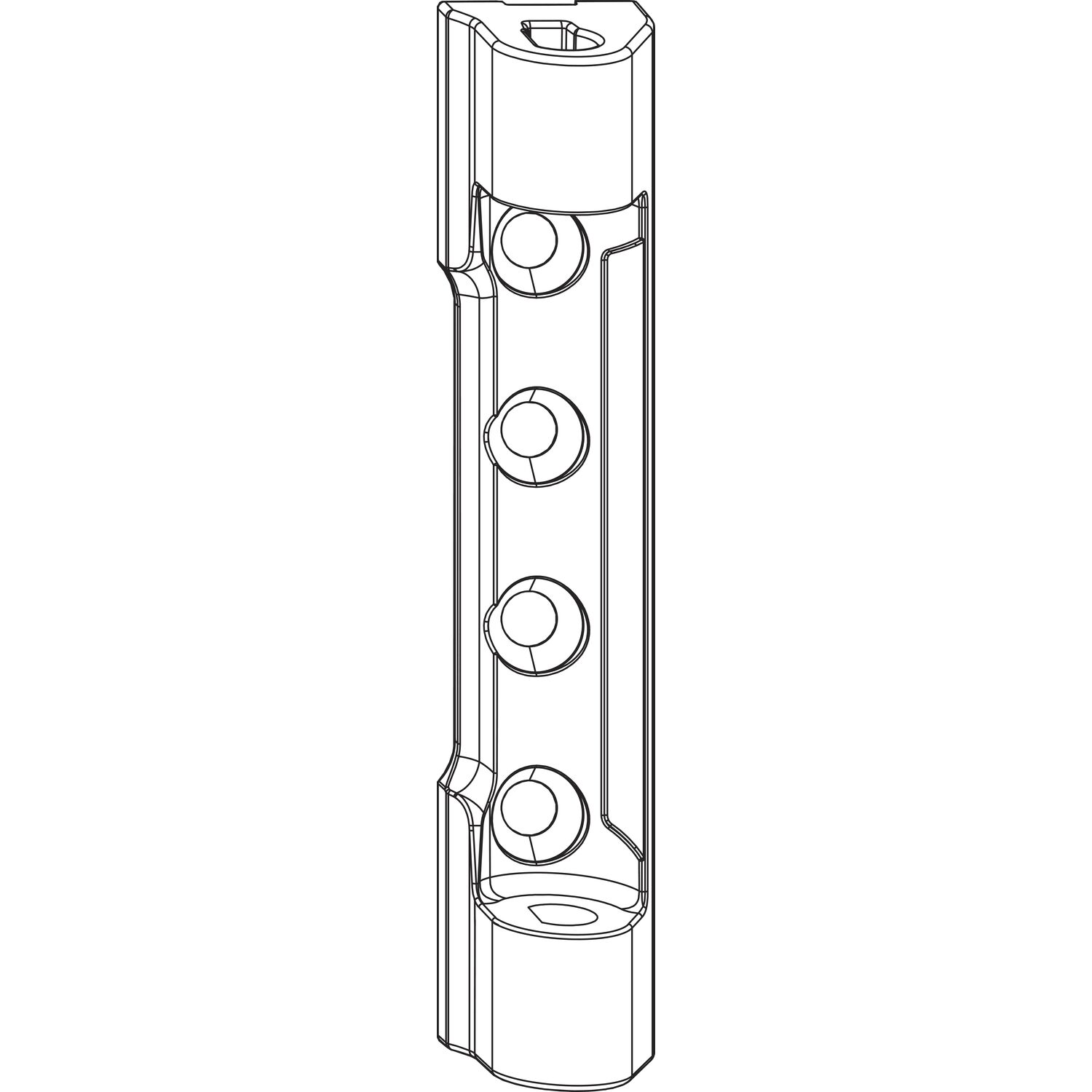 Roto ROTO NX Axerlager P6/130 Standard PVC mit 2 Bohrzapfen 6 mm 130 kg silber