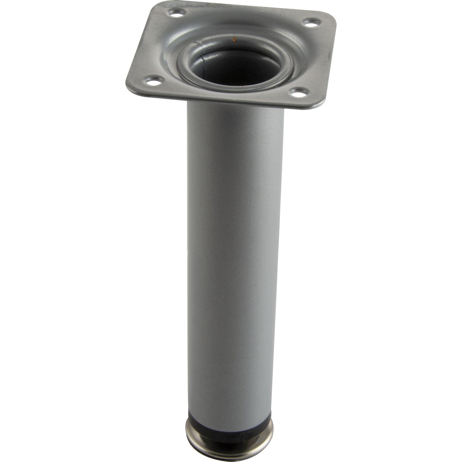 Dekorfuß Fuß ø 30 mm, Länge 160 mm, Stahl silber RAL 9006
