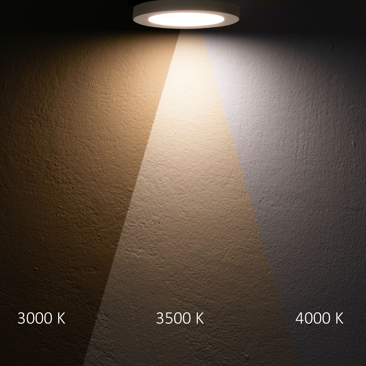 ISOLED LED Aufbau/Einbauleuchte Slim Flex 12W weiß ColorSwitch 3000|3500|4000K