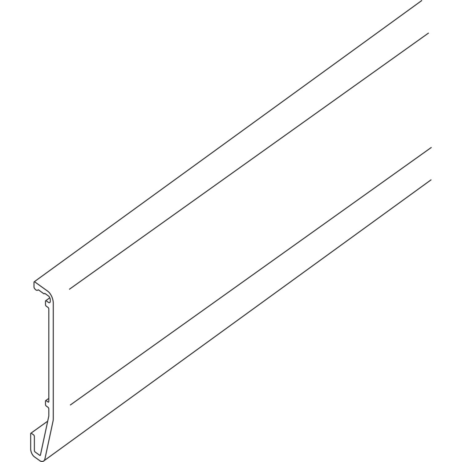 Hawa HAWA Clipo 36 G Clip-Blende zu Klemmschuh 2500 mm, Aluminium eloxiert