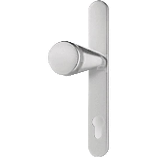 BKS Knopflangschild für außen, rund RR 7504, PZ 92 mm, silber eloxiert