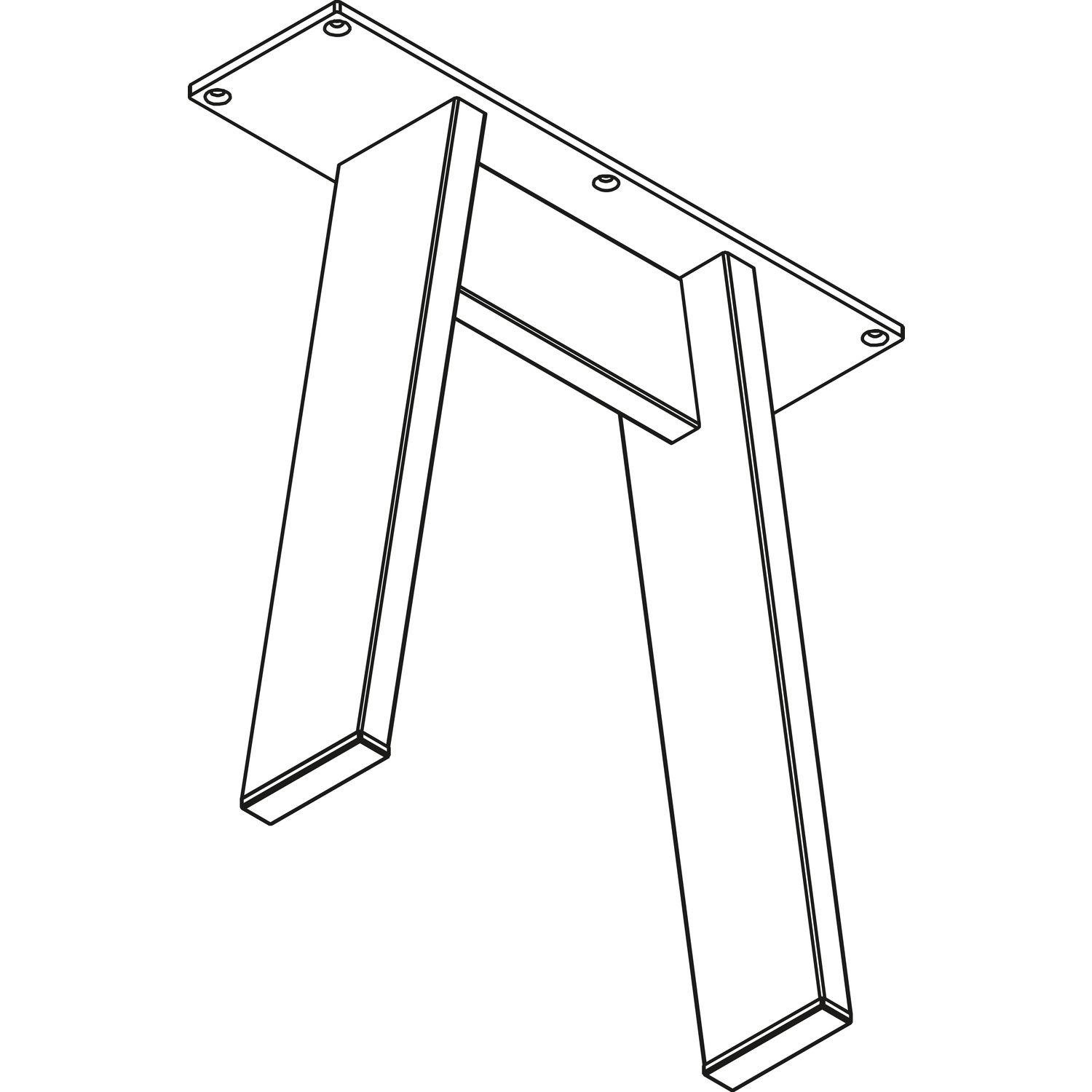 Simausrom Bankkufe A-Form Breite 380 mm Schwarzstahl schutzlackiert