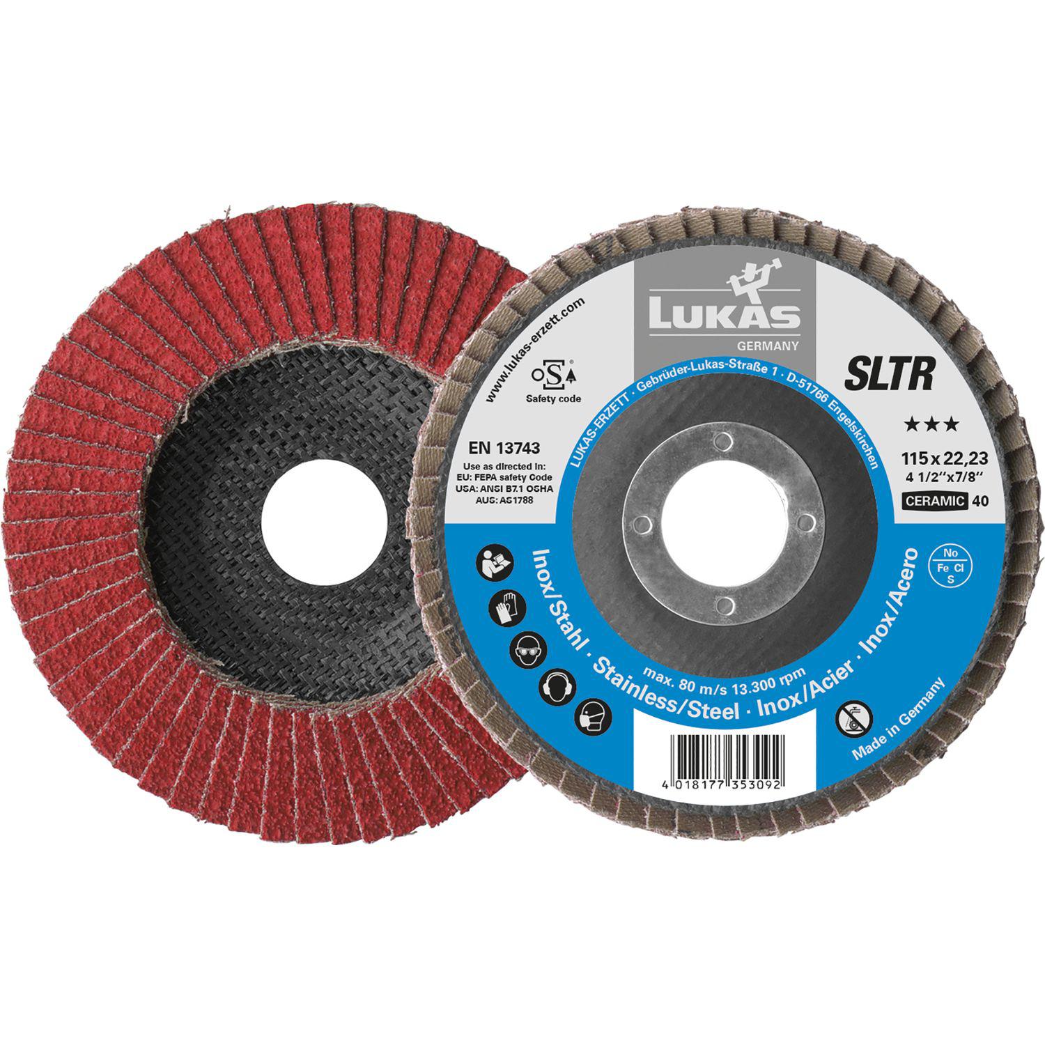 Lukas Schleiflamellenteller SLTR Ceramic4x ø 125 mm Korn 40