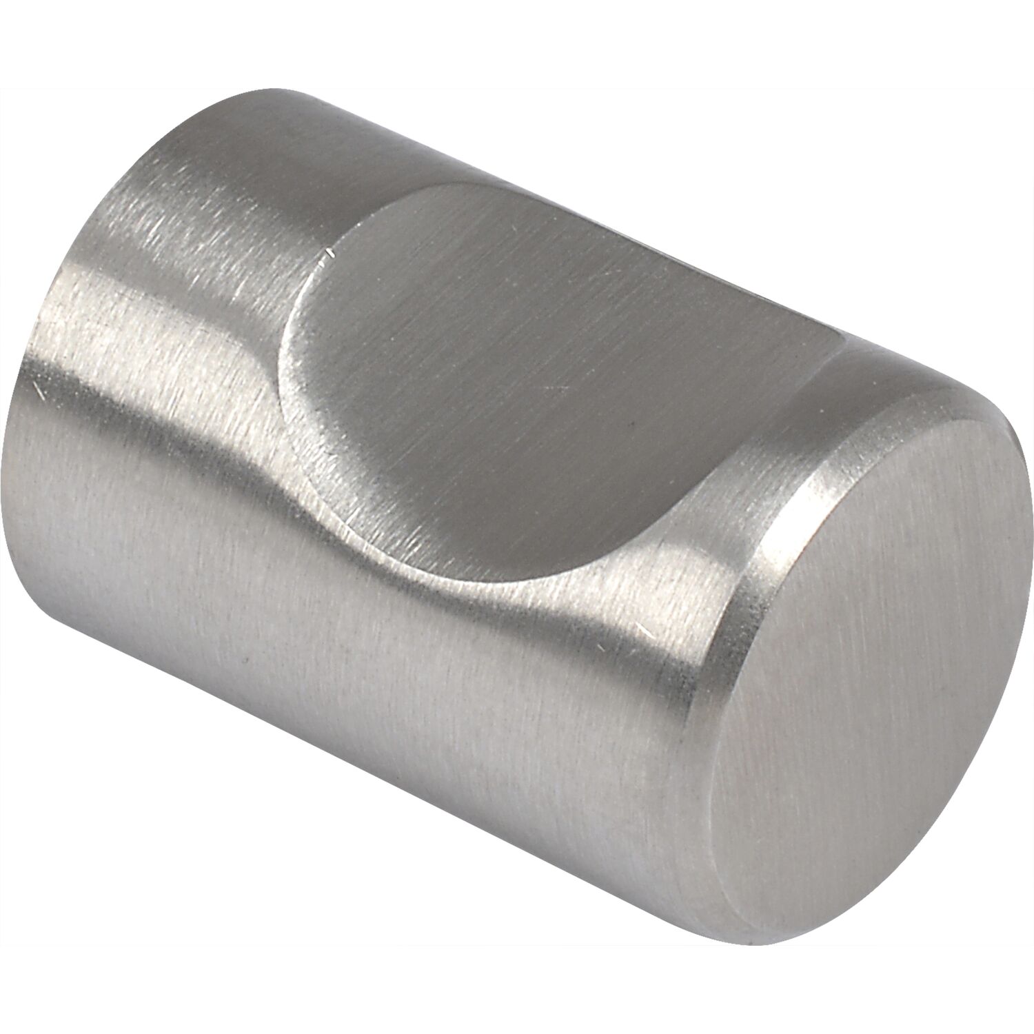 Knopf Skat ø 15 mm, Tiefe 22 mm, Edelstahl gebürstet