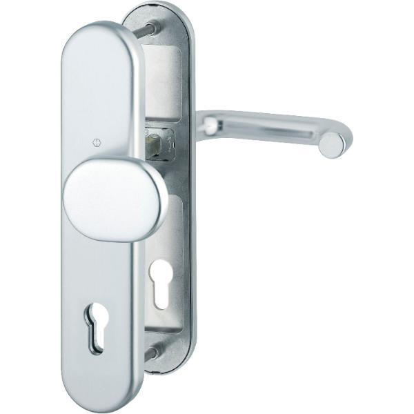 Hoppe SH-Wechselgarnitur PARIS-auf Schild PZ88, 37-47, SST, ohne Kzs., silber