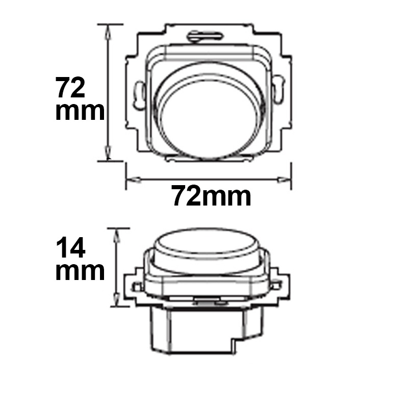 ISOLED Sys-One single color 1 Zone Einbau-Drehknopf-Fernbedienung rahmenlos mit Batterie