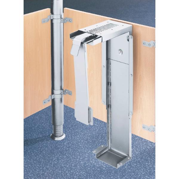 CONFURN PC-Halterung, 210 x 410 x 175 mm, Farbe silber