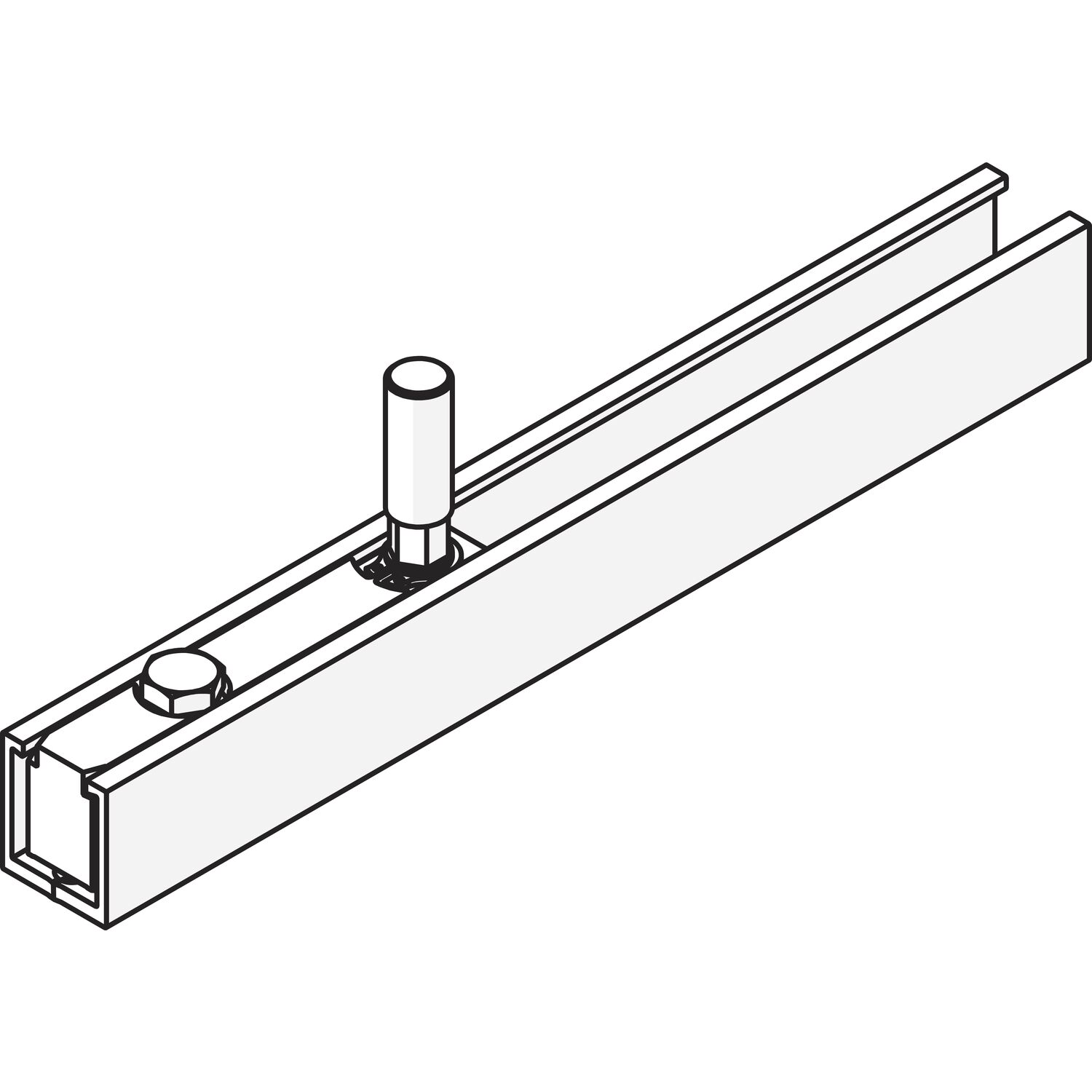 HAWA-Junior 80/100 B-Pocket Tragprofil M10-Aufhängeschraube Standard