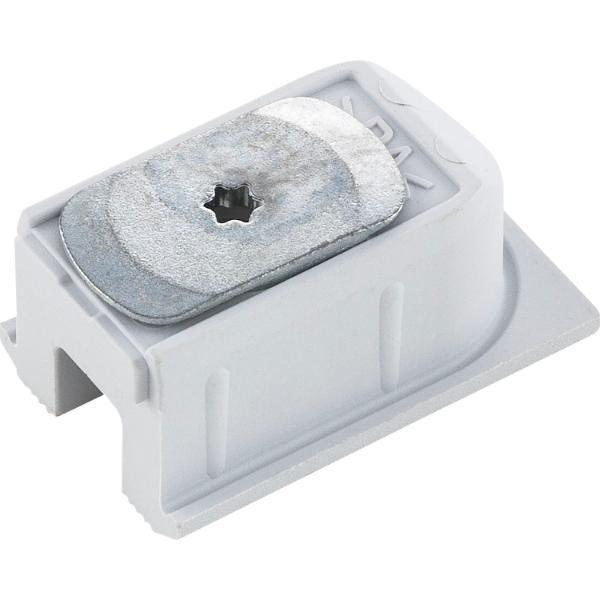 Hawa Clipo 26/36 Schienenendstück mit Drehriegel Kunststoff grau