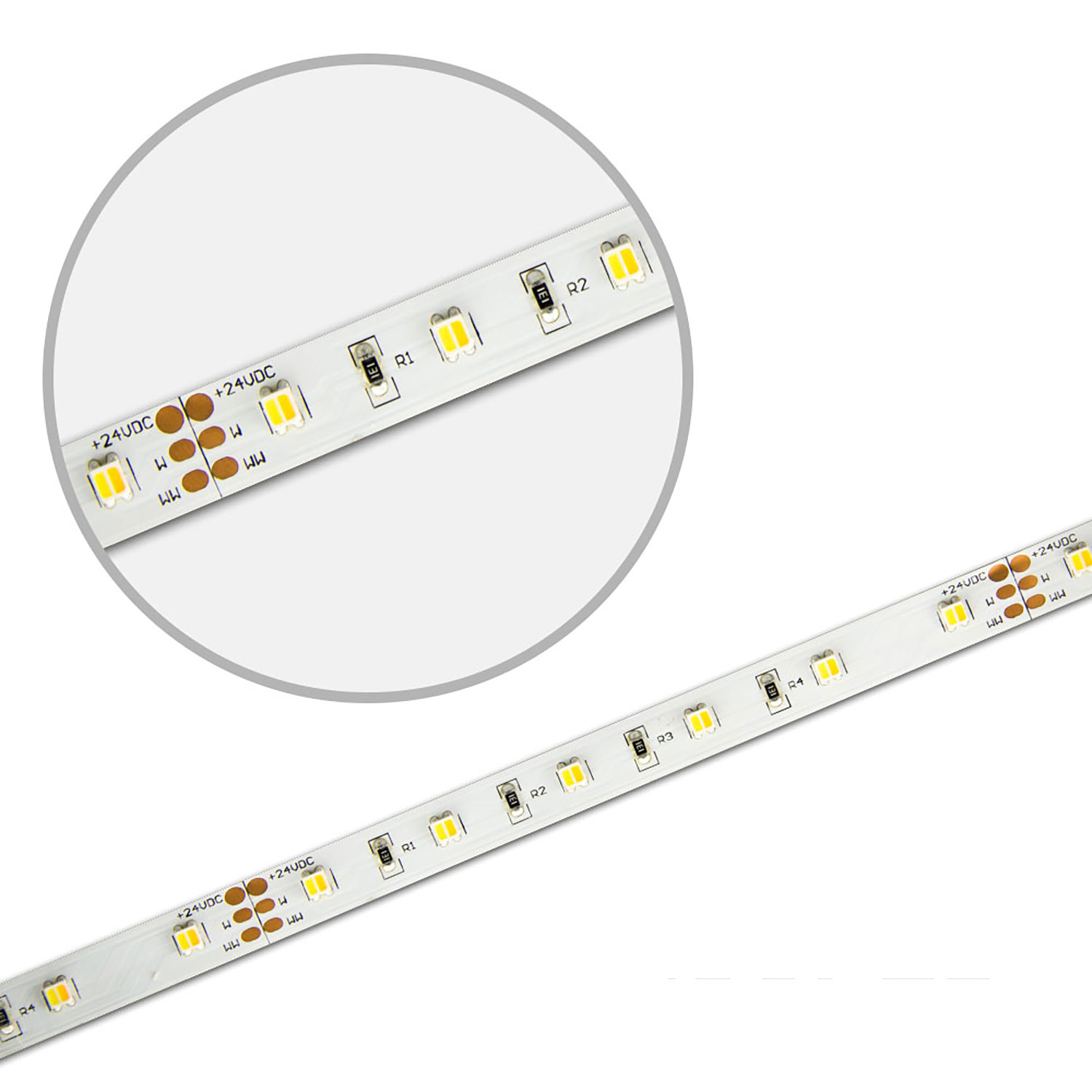 ISOLED LED SIL830/860 CCT Flexband 24V DC 5W ww + 5W kw IP20 5m Rolle 120 LED/m