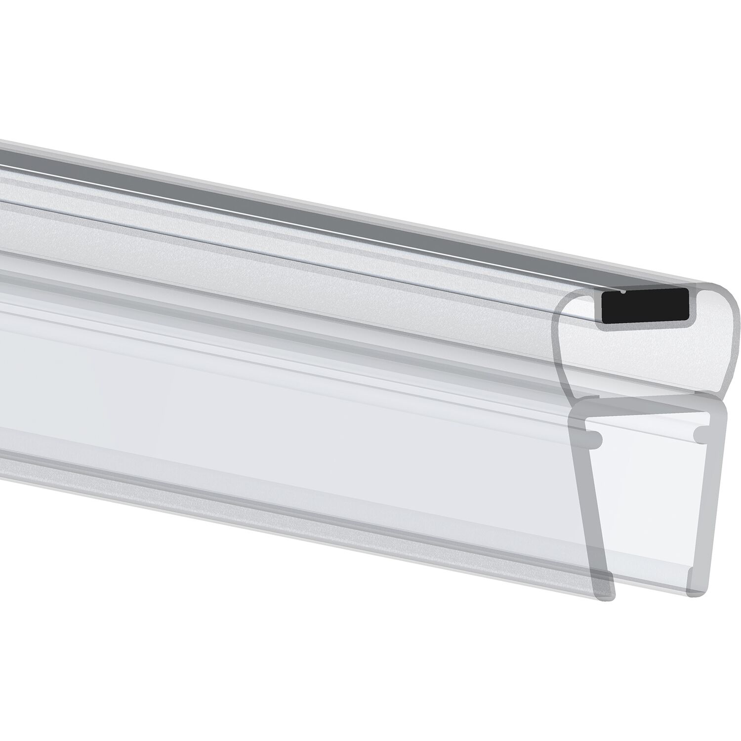 REHAU Magnetprofil 180° für 6 - 8mm,ohne Anschlag 2010mm,Kunststoff transparent