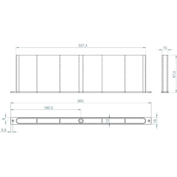 Fresh Luftkanal F33 für Hohlprofile zu Fensterfalzventil F32 Kunststoff RAL 9016