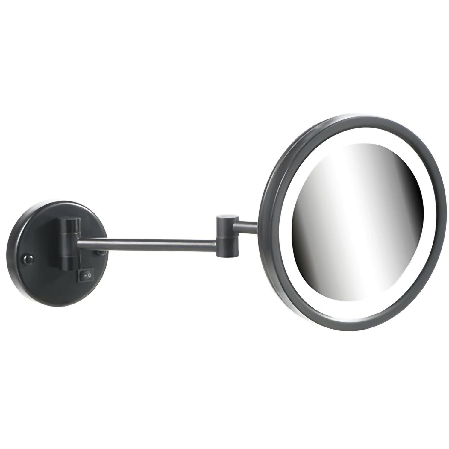 GEESA Kosmetikspiegel Mirror LED Schwarz matt