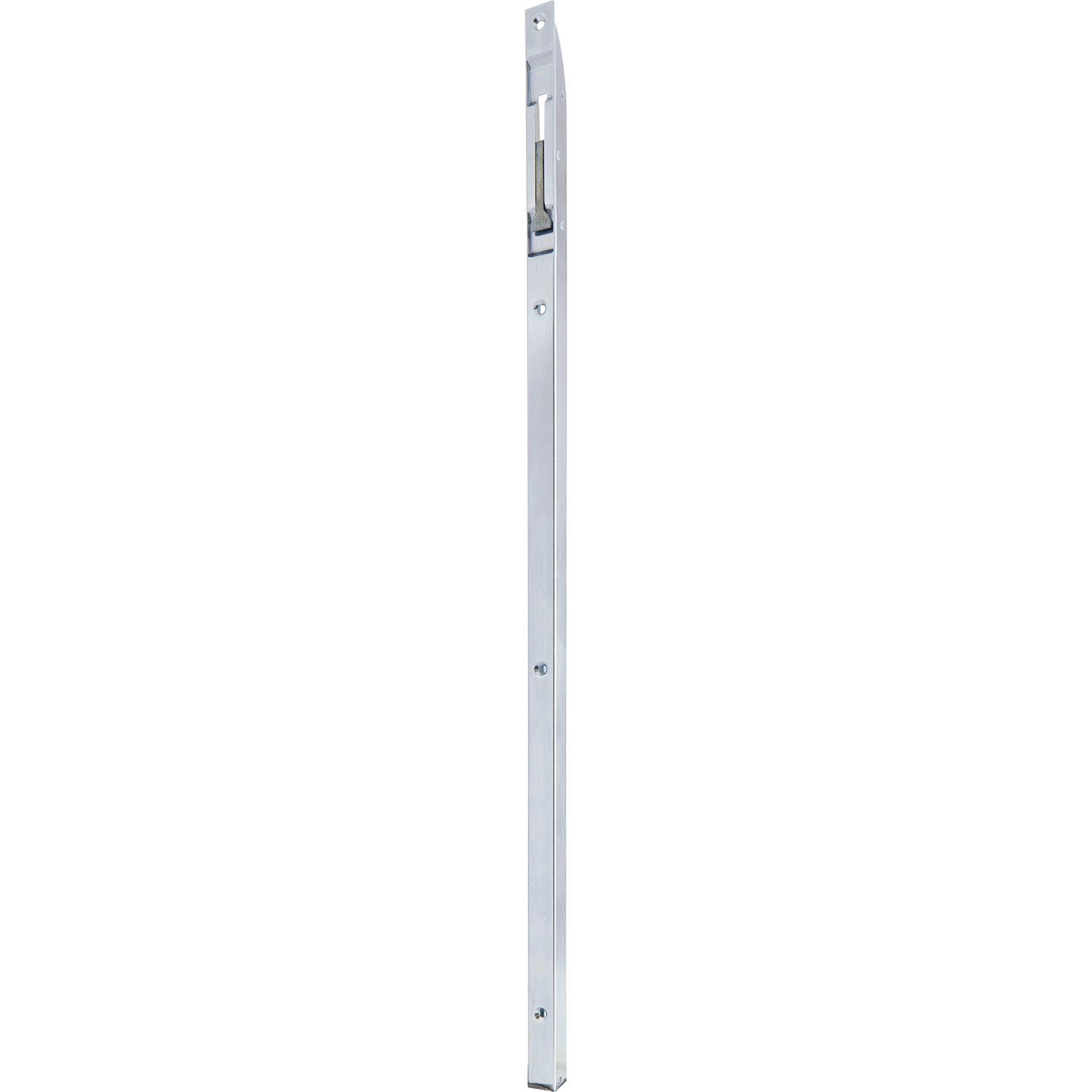 Strenger Türkantriegel U-Gehäuse mit Klapphebel. 800 x 18 x 17 mm, Hub 16,verzinkt silber