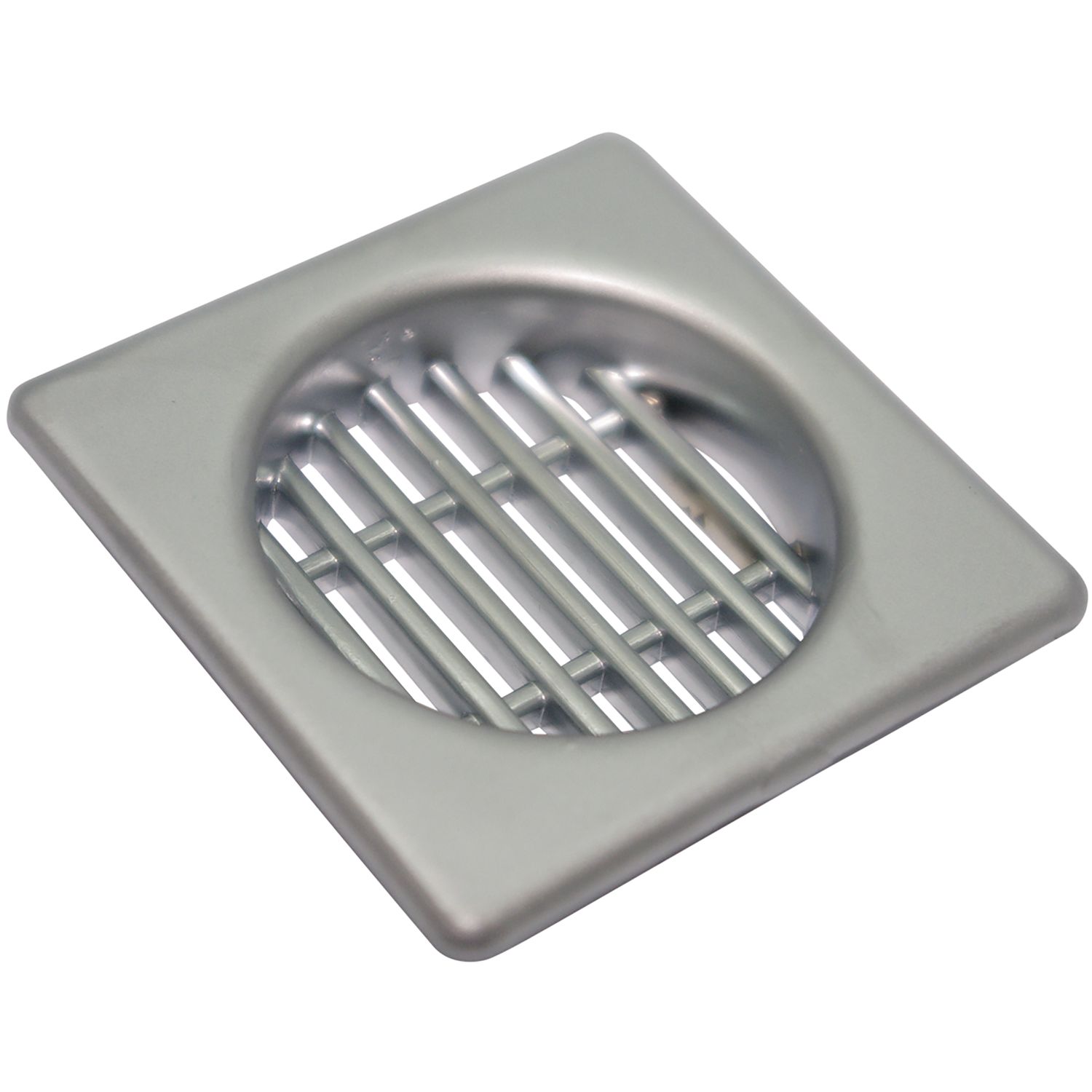 Lüftungsgitter ø 36 mm/43 x 43 mm Kunststoff verchromt matt