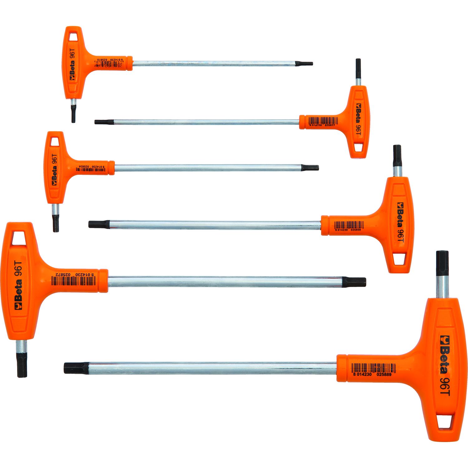 Beta Sechskant Stiftschlüsselsatz 96T/S6 mit Quergriff 2-6 mm 6-teilig