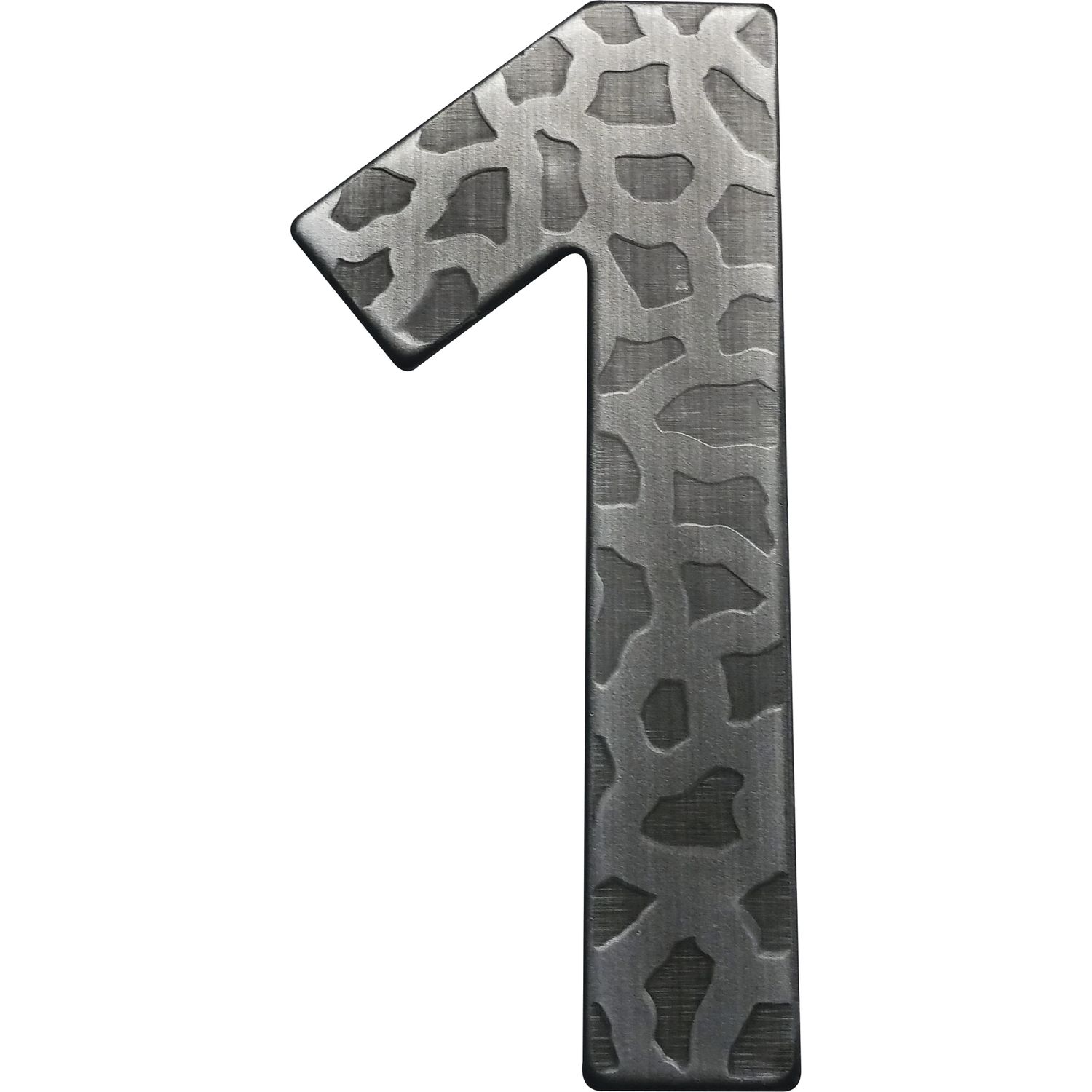 Kampmann Hausnummer 1 - Höhe 120 mm, Schmiedeeisen schwarz verzinkt