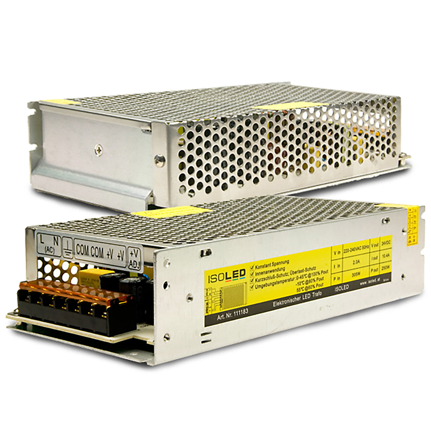 ISOLED LED Trafo 24V/DC 0-250W Gitter