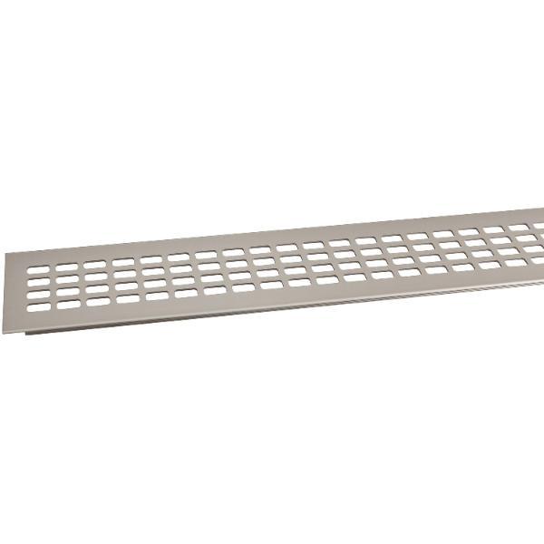 Lüftungsgitter Aluminium Titan/Edelstahl Effekt 80X1000 mm