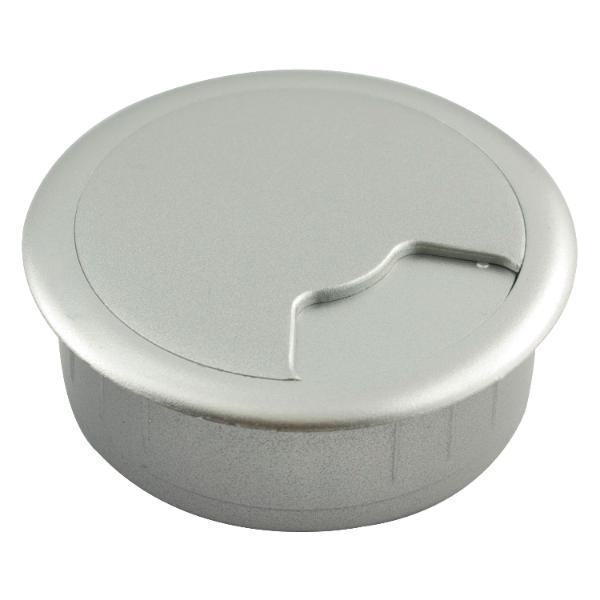 CONFURN Kabeldurchgang rund, Einbau ø 80 mm, Kunststoff silber RAL 9006