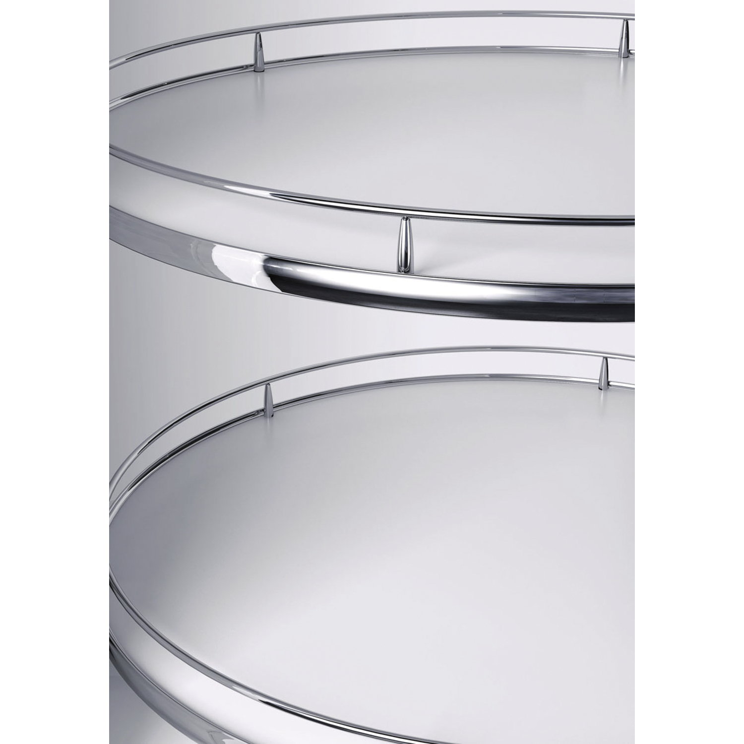 Vauth-Sagel VS COR Wheel Pro Eckschrank-Drehboden Premea 4/4-Kreis KB 900 mm Hellgrau/Silber