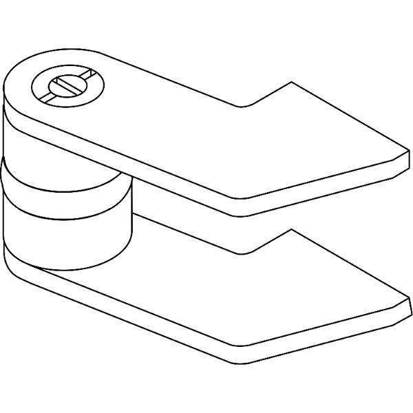 GEZE Zapfenband Modell EK f. Stahltüren, gezogener Flachstahl, blank