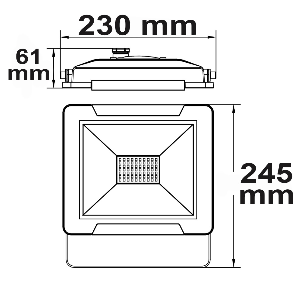 ISOLED LED Fluter 50W neutralweiß schwarz IP65