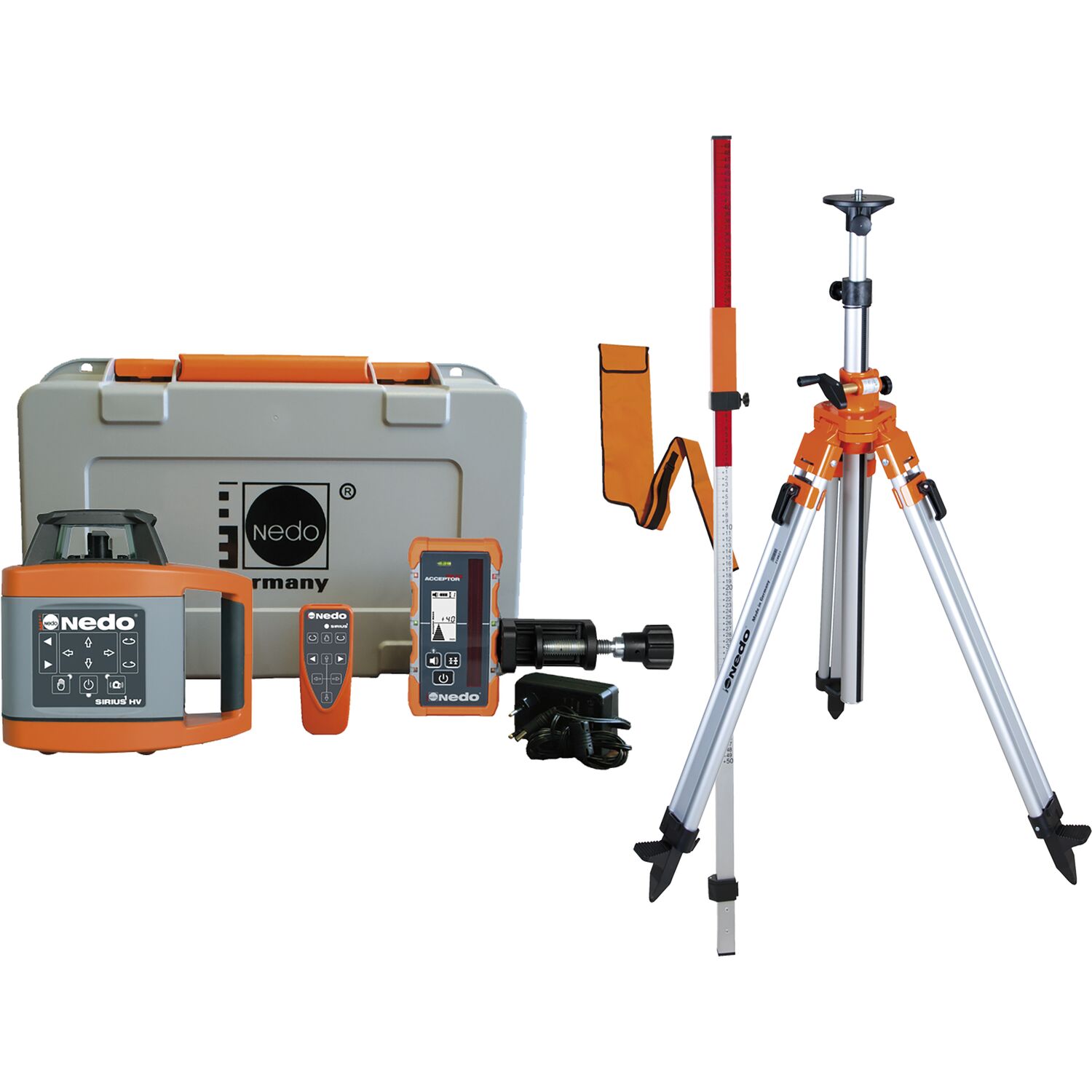 Rotationslaser Set Nedo Rotationslaser Set Sirius 1 Fernbedienung und Empfänger IP65 ...