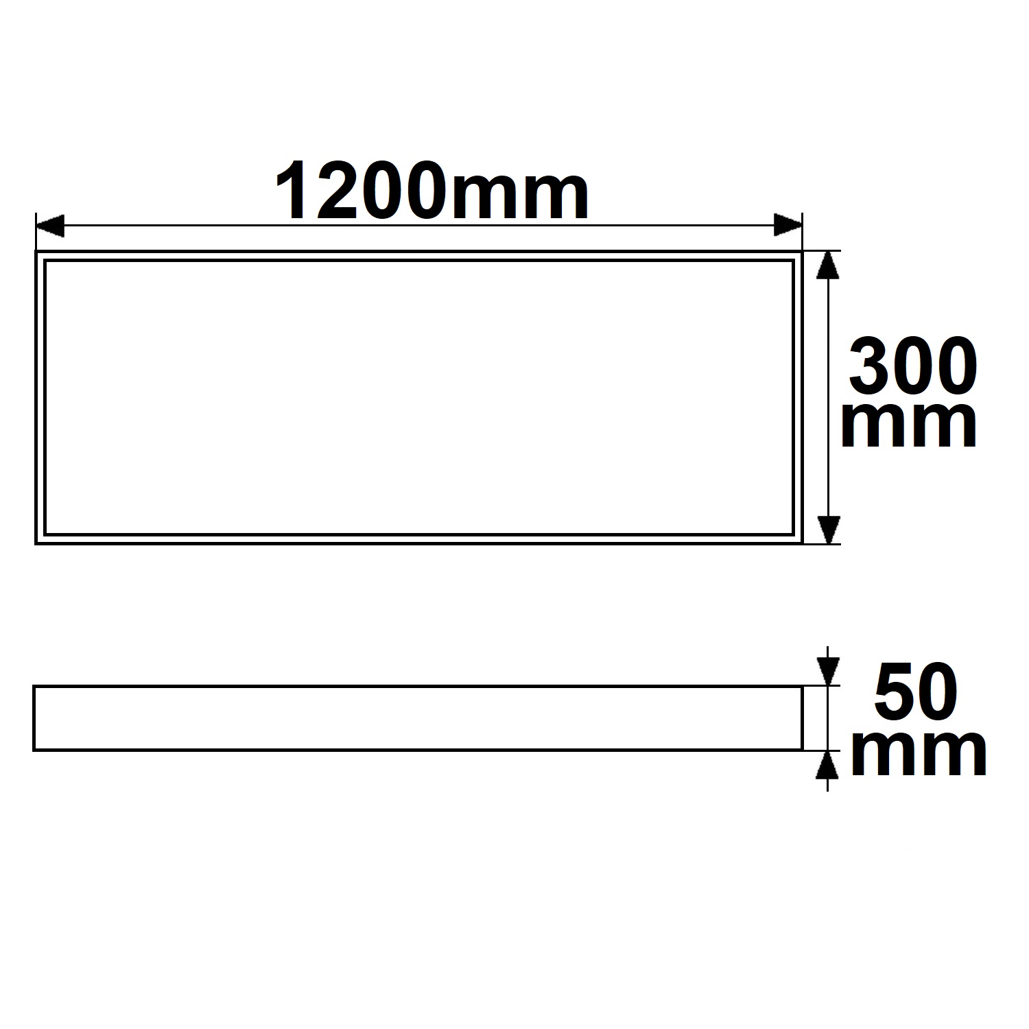 ISOLED Aufbaurahmen weiß RAL 9016 Höhe 5cm für LED Panels 300x1200 steckbare Schnellmontage