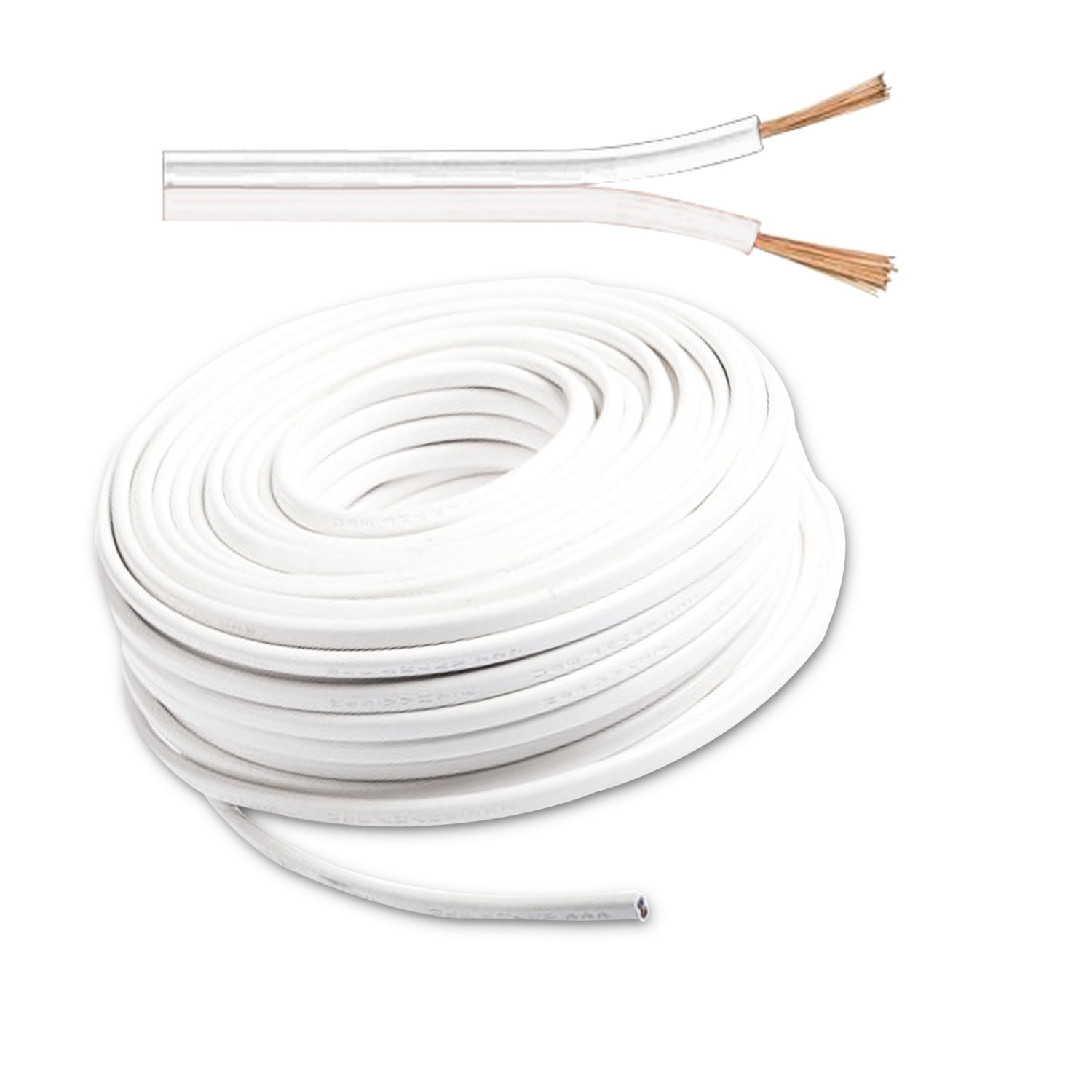 ISOLED Kabel 25m Rolle 2-polig 0,75mm² H03VH-H YZWL weiß/weiß AWG 18