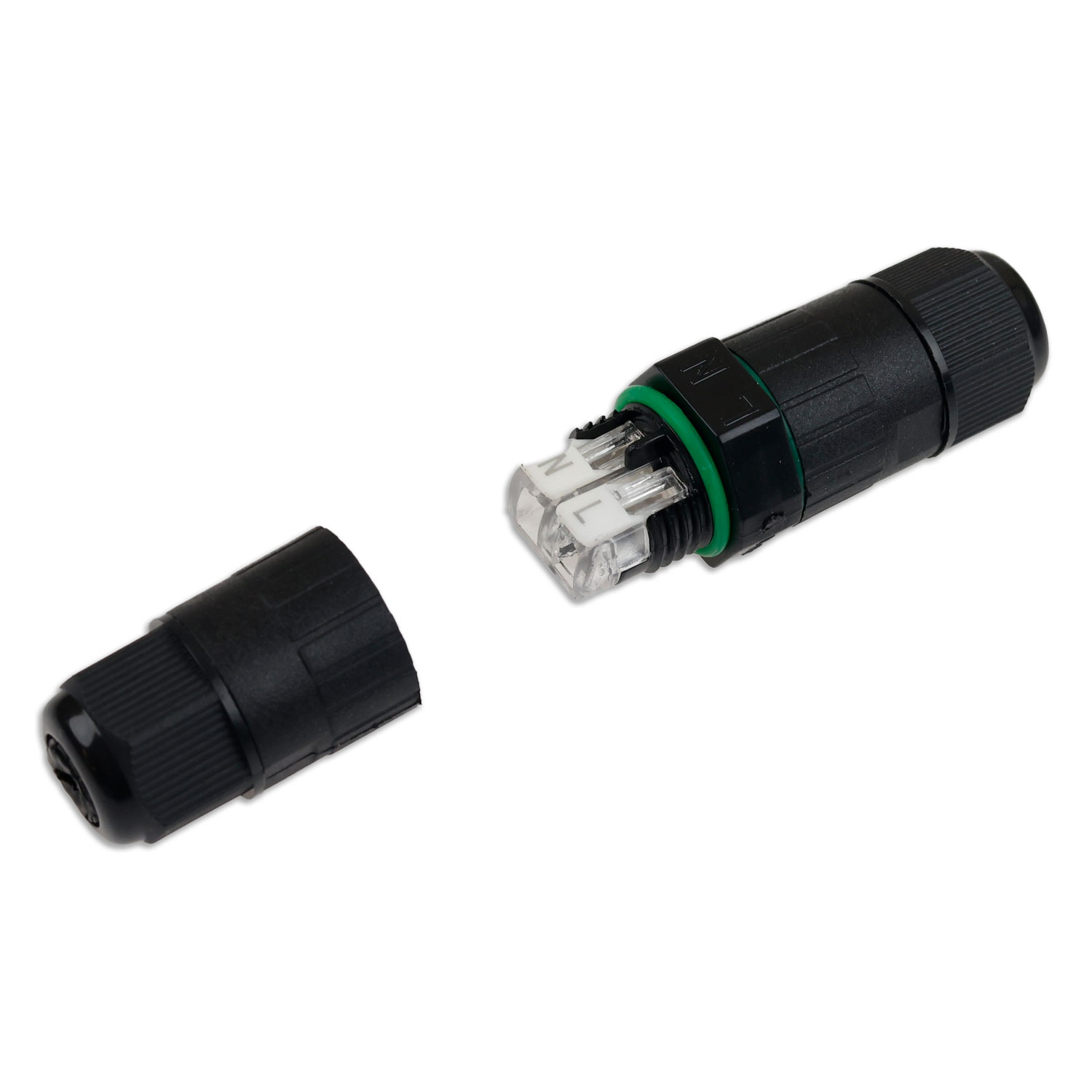 ISOLED Kabelverbinder IP68 2-polig 0.75-2.5mm² mit Federklemme max. 250V 16A Manteldm. 6-8mm