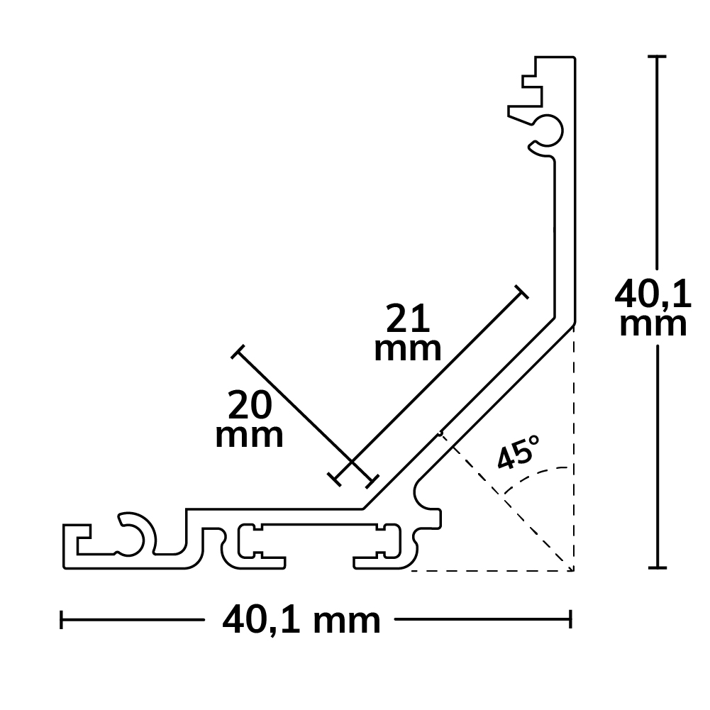 ISOLED LED Eckprofil CORNER20 V3 Aluminium eloxiert 200cm