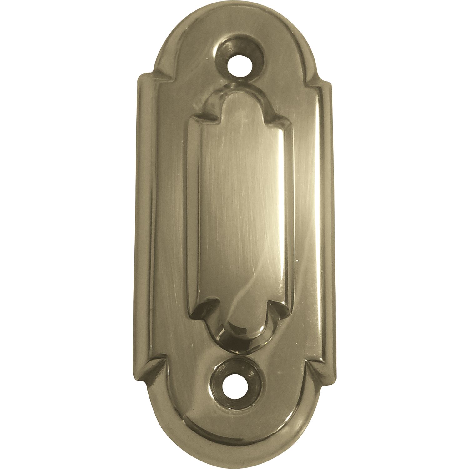 Grundmann Oval-Schlüsselrosette BB m. Hangerl, Gr. 32 x 74, Messing pol