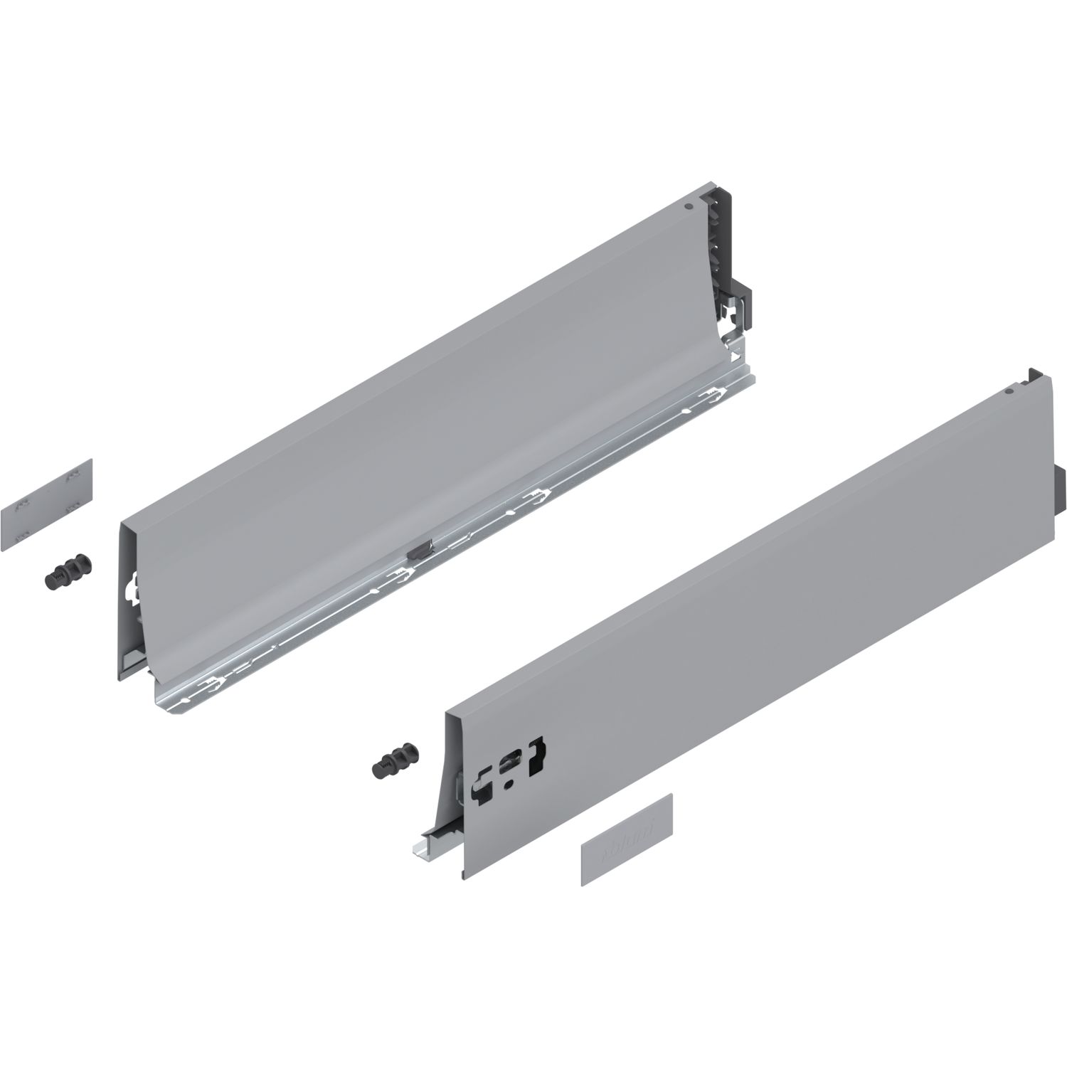 blum TANDEMBOX antaro SET Höhe K, BLUMOTION M, 30kg, NL 400, grau RAL 9006