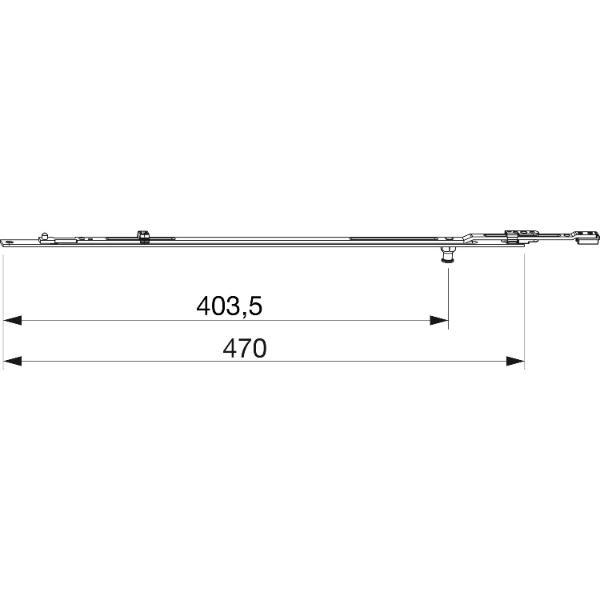 Maco #209882 MACO MM Mittelverschluss verlängerbar für Bodenschwelle 1iS, Gr. 1280V (209882)