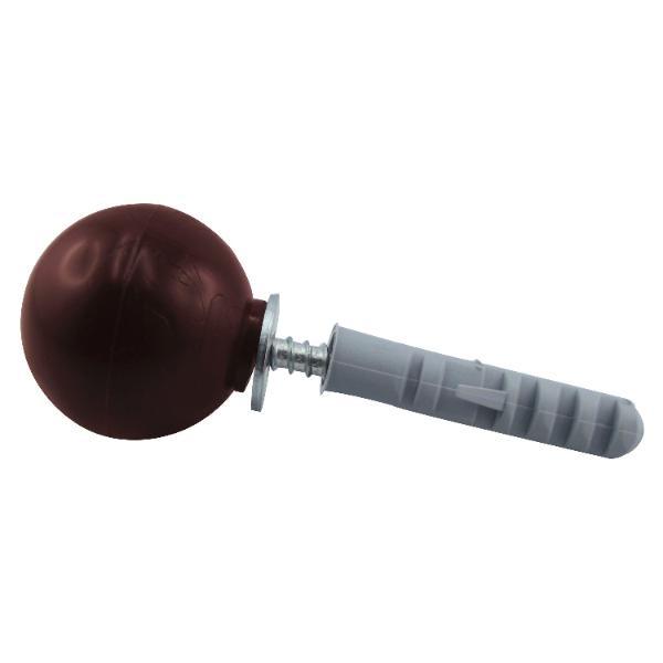 IBFM Türpuffer - Kugelform Kunststoff braun