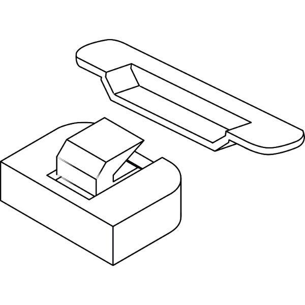 Maco #44652 HS Mittelverschluss senkrecht, verstellbar, silber (44652)