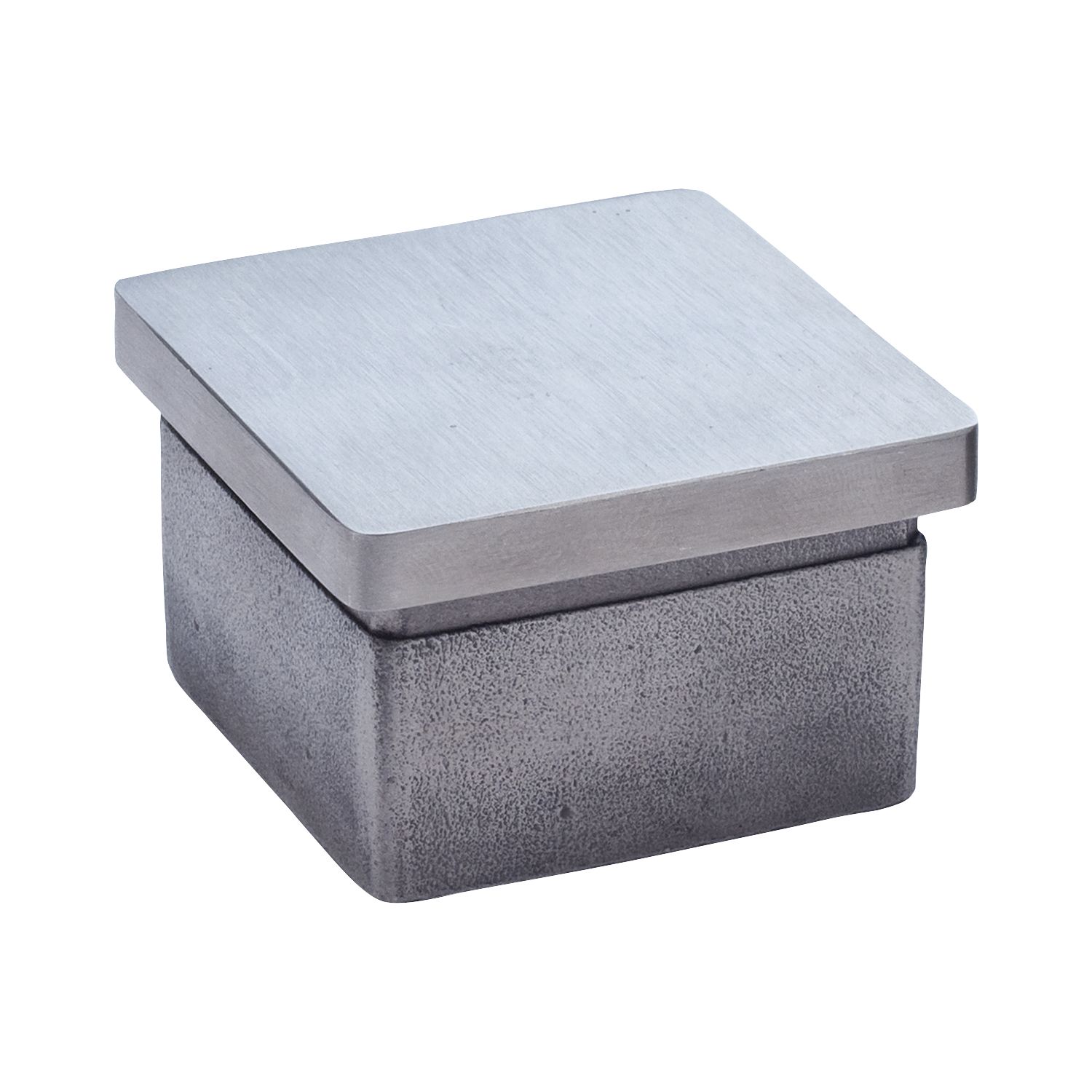 croso Endkappe eckig, 60 x 60 mm, Edelstahl geschliffen V2A