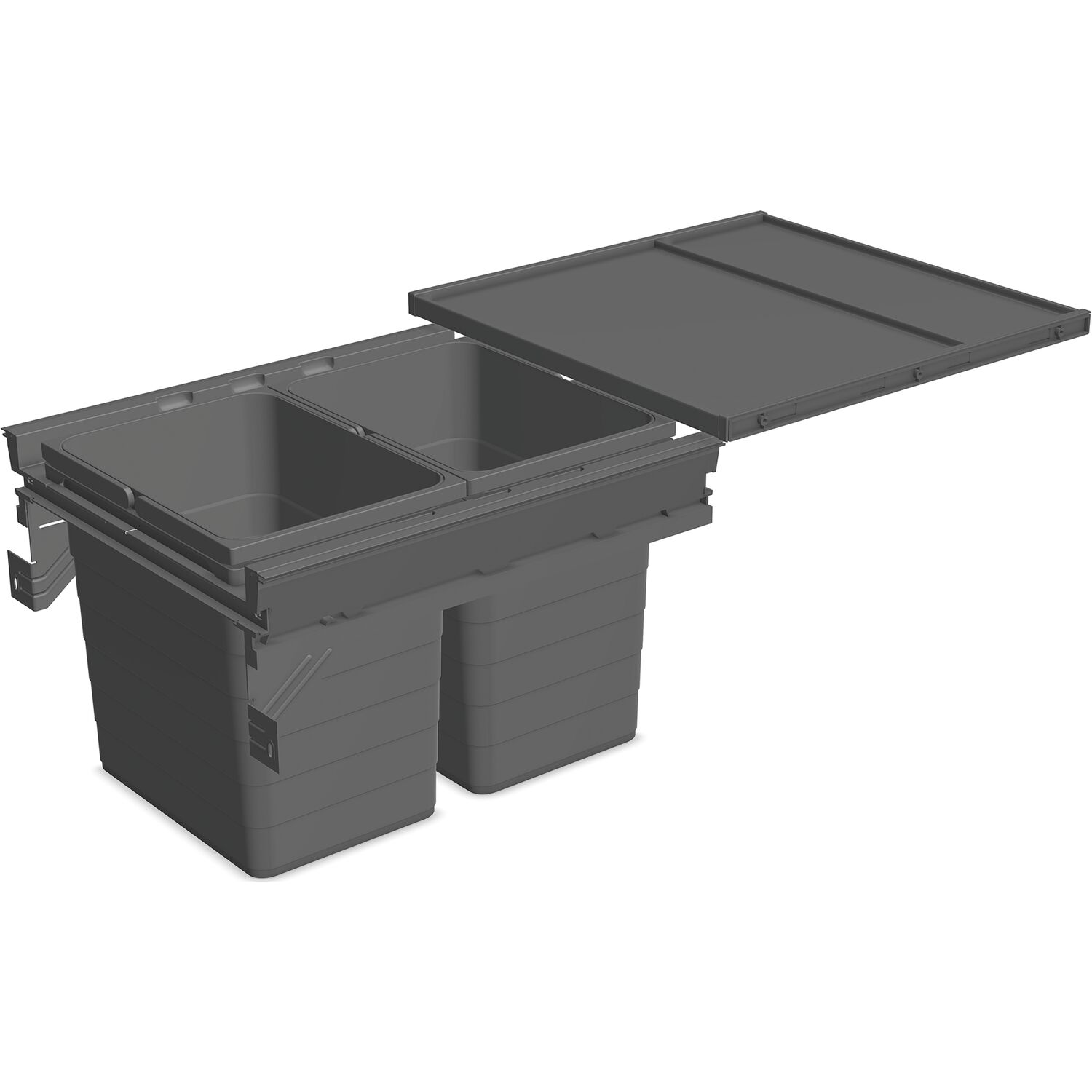 ninka Abfalltrennsystem Set eins2fünf Korpusbreite 500/NL 500mm Dunkelgrau