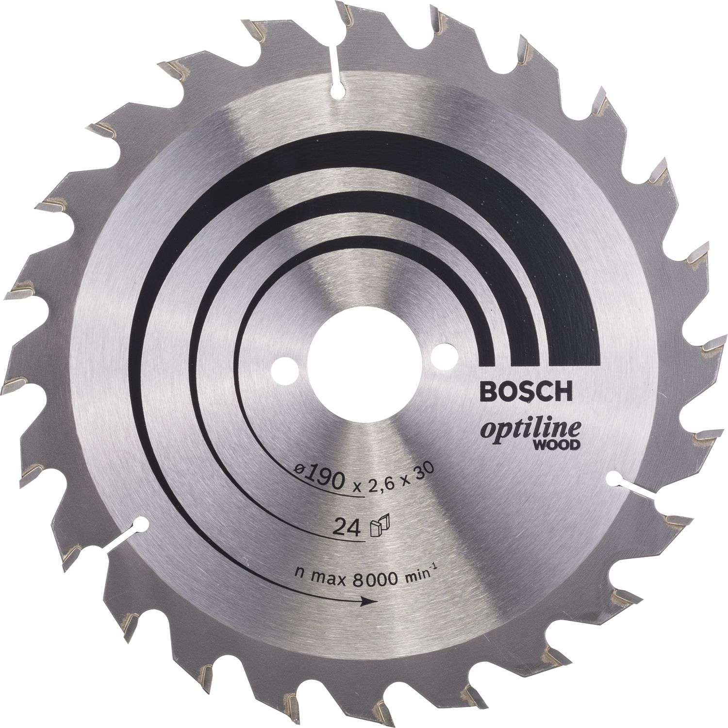 Bosch Kreissägeblatt Optiline Wood ø 190 x 1,6 x 30 mm Zähne 24 (WZ) pos.