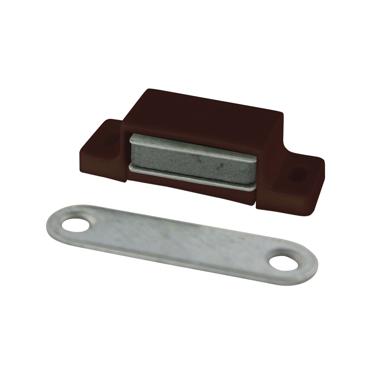 Maco #11.0782 Magnetschnapper M2 inkl. Gegenstück, Haltekraft 4kg, Kunststoff braun