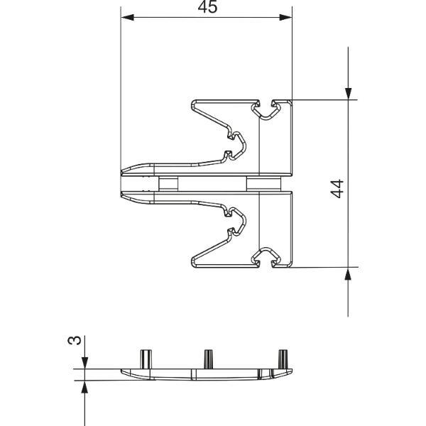 Maco #367284 HS Abdeckkappen-Set für Dichtungsschiene PVC links/rechts silber (367284)