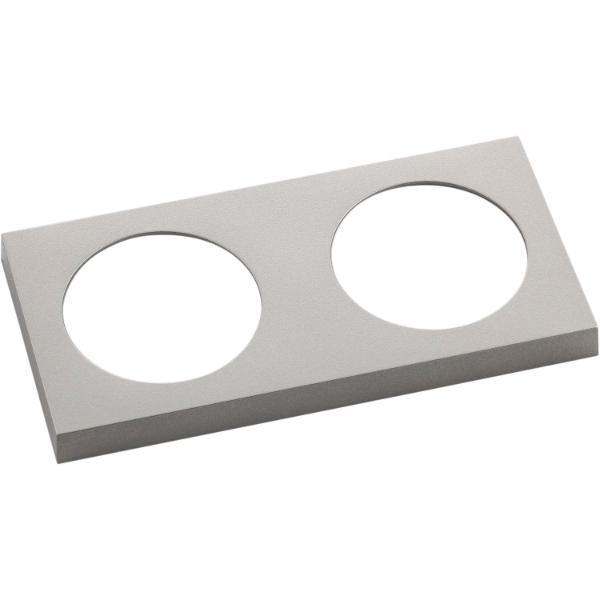 Berker Integro Pure Rahmen 2fach Edelstahl Effekt lackiert