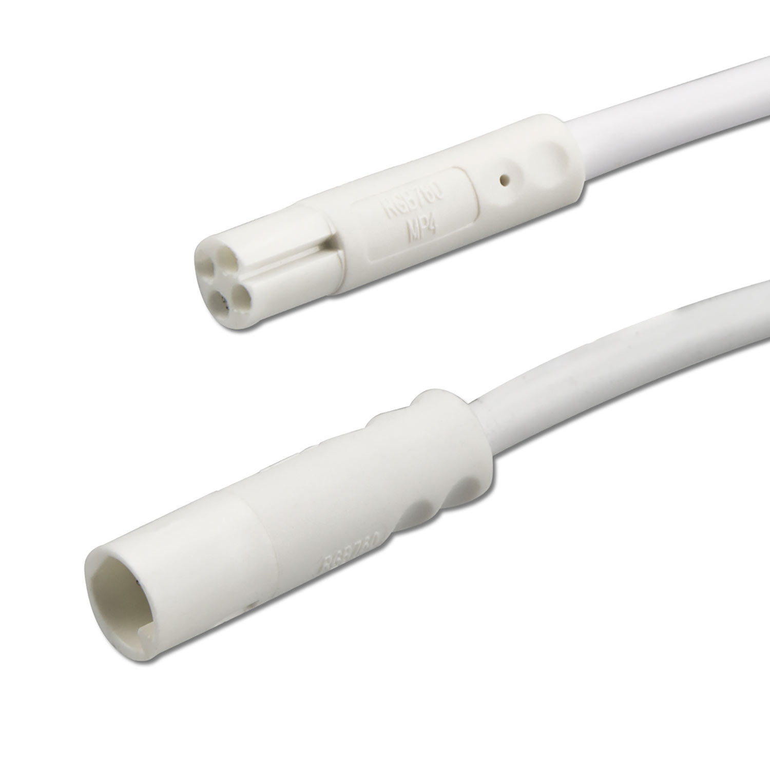 ISOLED Mini-Plug RGB Verlängerung male-female 3m 4-polig IP54 weiß max. 48V/6A
