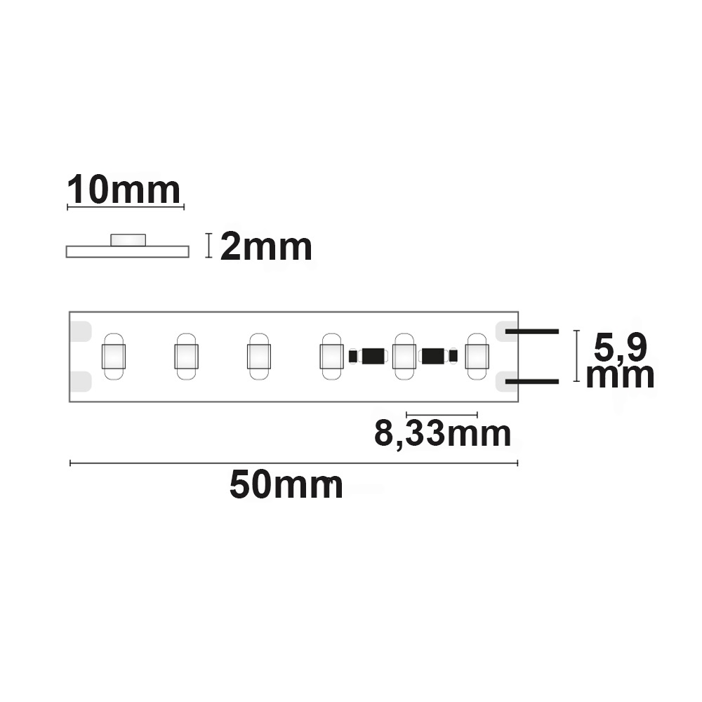 ISOLED LED CRI940 CC Flexband 24V DC 12W IP20 4000K 15m Rolle 120 LED/m