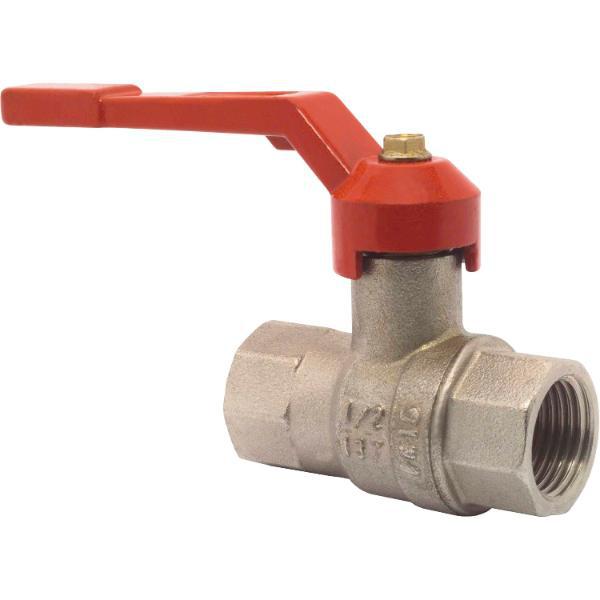 Kugelhahn mit beidseitigem IG 1/2" mit langem Hebel